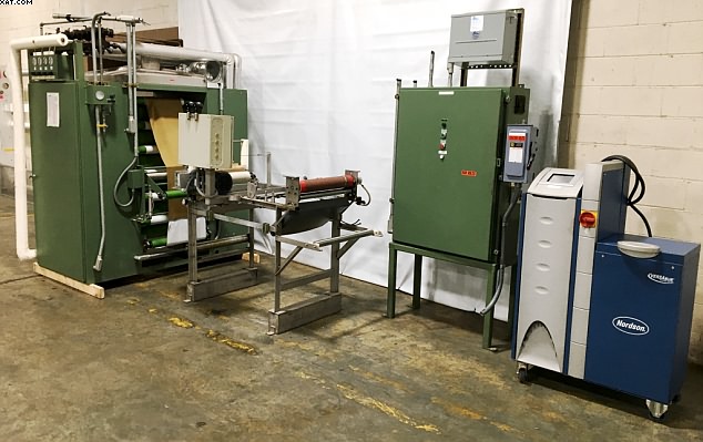 AZTEC Drying / Laminating Line, (12) 6" dia x 28"W steam cans,